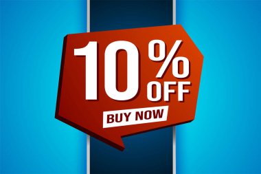Yüzde 10 indirimli poster pankartı grafik tasarımı logo simgesi sosyal medya web sitesi kuponu
