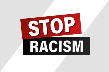 Irkçılık posterini durdurun grafik tasarım simgesi logo işareti sosyal medya web sitesi kuponu