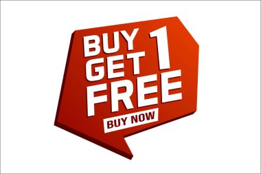 Bir alana bir bedava poster pankartı grafik tasarımı logo işareti sosyal medya web sitesi kuponu