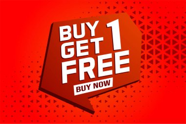 Bir alana bir bedava poster pankartı grafik tasarımı logo işareti sosyal medya web sitesi kuponu