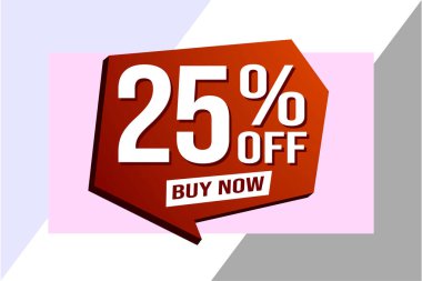 Yüzde 25 indirimli poster pankartı grafik tasarımı logo simgesi sosyal medya web sitesi kuponu