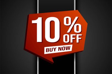 Yüzde 10 indirimli poster pankartı grafik tasarımı logo simgesi sosyal medya web sitesi kuponu