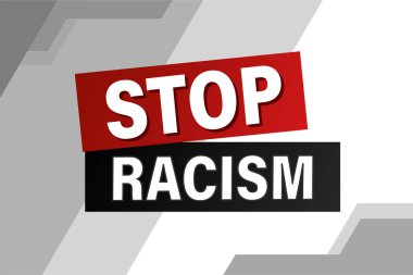 Irkçılık posterini durdurun grafik tasarım simgesi logo işareti sosyal medya web sitesi kuponu