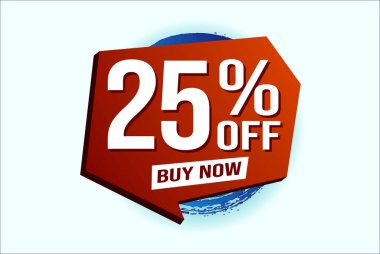 Yüzde 25 indirimli poster pankartı grafik tasarımı logo simgesi sosyal medya web sitesi kuponu