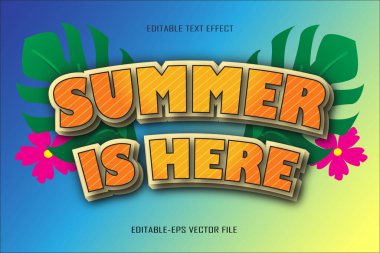 Yaz burada düzenlenebilir metin efekti 3d gradyan biçim tasarımı