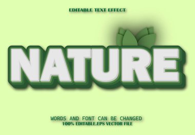 Doğa Düzenlenebilir Metin Efekti Çizgi Film Biçimi