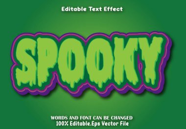 Ürkütücü Düzenlenebilir Metin Efekti Çizgi Film Biçimi