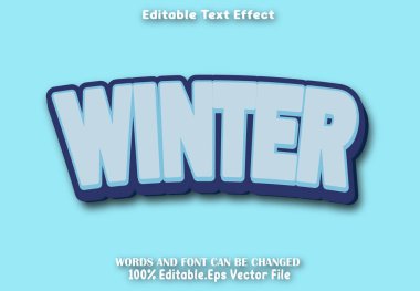 Kış düzenlenebilir metin efekti biçimi