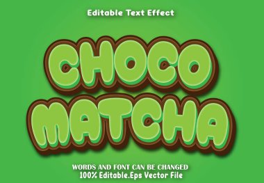 Choco Matcha Düzenlenebilir Metin Efekti Çizgi Film Biçimi