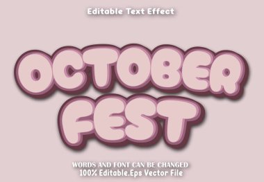 Ekim Festivali düzenlenebilir metin efekti biçimi
