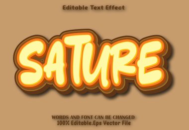 Sature Düzenlenebilir Metin Efekti Çizgi Film Biçimi