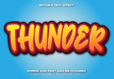 Gök gürültüsü Düzenlenebilir Metin Efekti Çizgi Film Biçimi