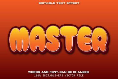 Master Editable Text Effect Cartoon Style clipart
