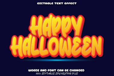 Mutlu cadılar bayramı düzenlenebilir metin efekti çizim biçimi