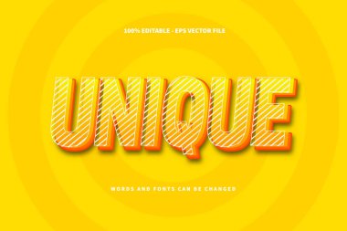 Eşsiz Düzenlenebilir Metin Efekti Kabartma Çizgi Film Biçimi