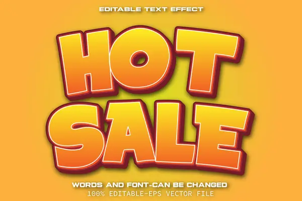 stock vector Hot Sale Editable Text Effect Cartoon Style