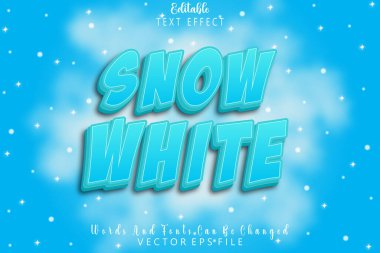 Pamuk Prenses Düzenlenebilir Metin Efekti Kabartma Çizgi Film Biçimi