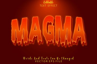 Magma Düzenlenebilir Metin Efekti Kabartma Çizgi Film Biçimi