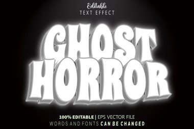 Hayalet Dehşeti Düzenlenebilir Metin Efekti Kabartma Çizgi Film Biçimi