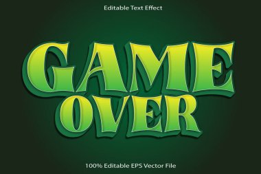 Oyun Üstü Düzenlenebilir Metin Efekti Kabartma Çizgi Film Biçimi