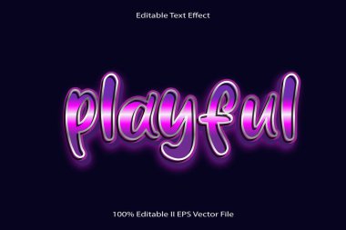 Oyuncu Düzenlenebilir Metin Efekti 3d Kabartma Çizgi Film Gradyan Biçimi