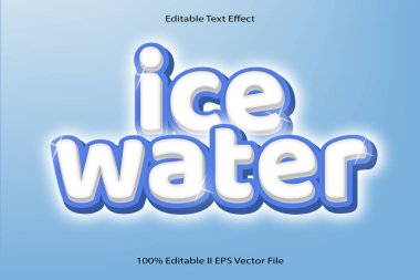 Ice Water Düzenlenebilir Metin Efekti 3d Kabartma Gradyan Biçimi