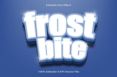 Buz Isırığı Düzenlenebilir Metin Efekti 3d Kabartma Çizgi Film Gradyan Biçimi