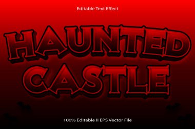 Lanetli Kale Düzenlenebilir Metin Efekti 3d Kabartma Çizgi Film Gradyan Biçimi