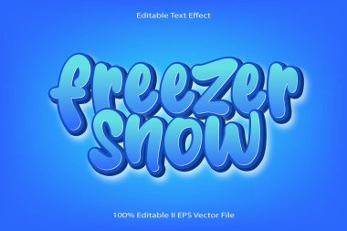 Dondurucu Kar Düzenlenebilir Metin Efekti 3d Kabartma Çizgi film Gradyan Biçimi