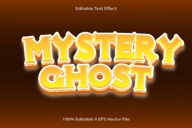 Gizemli Hayalet Düzenlenebilir Metin Efekti 3d Kabartma Çizgi Film Gradyan Biçimi
