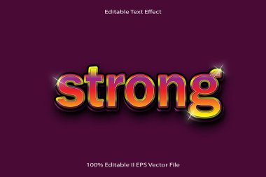 Güçlü Düzenlenebilir Metin Efekti 3d Kabartma Gradyan Biçimi