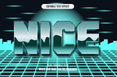 Güzel düzenlenebilir metin efekti 3D kabartma 90 'lar