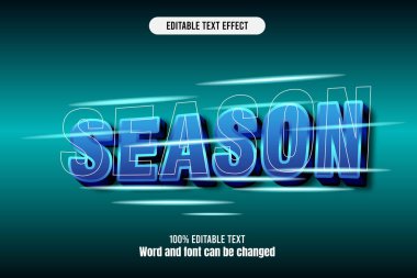 sezon düzenlenebilir metin efekti 3d kabartma kipi