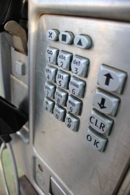 Ankesörlü telefon tuş takımının İngiltere görünümünü kapat