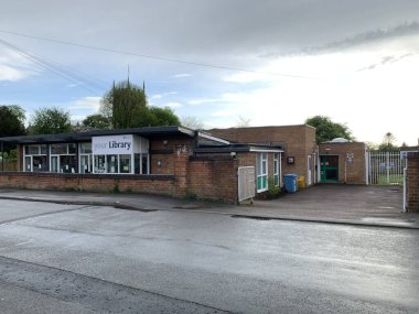 Syston, Leicestershire, İngiltere 9 Mayıs 2023 Syston Kütüphanesi, üst kilise caddesinde yer almaktadır.