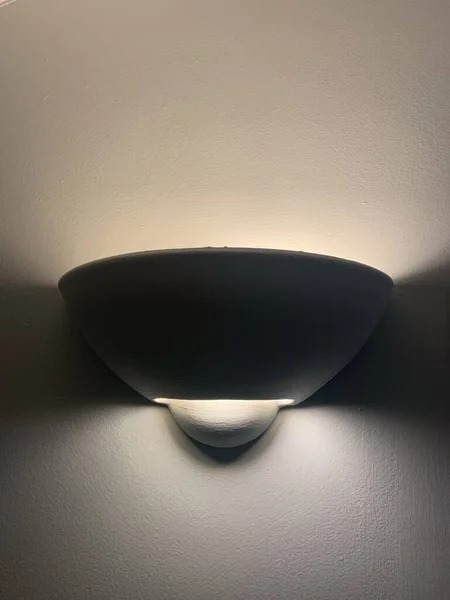 Indoor ceramic white lighting fixture, Up close perspective