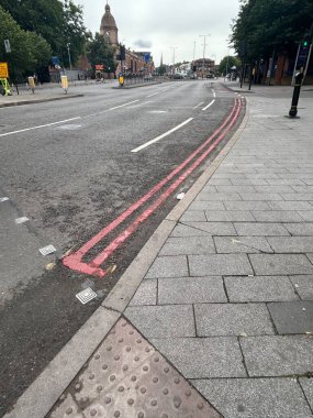 Leicester, Leicestershire, İngiltere, 29 Temmuz 2025, A594 yolu bulutlu bir günde alındı