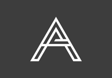 İlk harf, bir logo. İlk Harf A logo simgesi, İlk Logo Şablonu