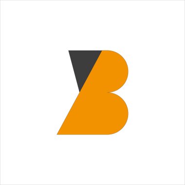 Modern ve eşsiz harf B İlk logo tasarımı