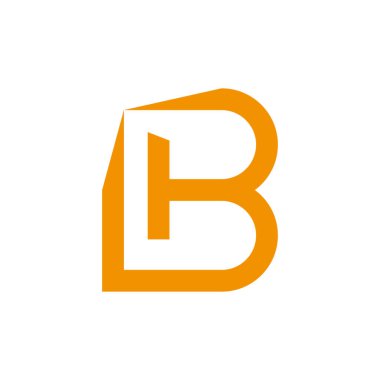 Modern ve eşsiz harf B İlk logo tasarımı