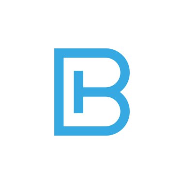 Modern ve eşsiz harf B İlk logo tasarımı
