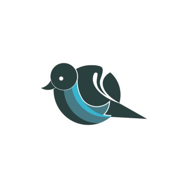 kuş logosu tasarım vektörü