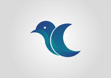 kuş logosu tasarım vektörü