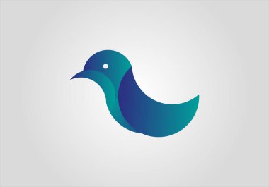 kuş logosu tasarım vektörü