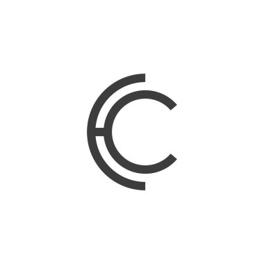 İlk C harfi tasarım logosu kavramı