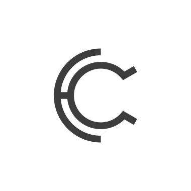 İlk C harfi tasarım logosu kavramı