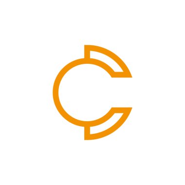 İlk C harfi tasarım logosu kavramı