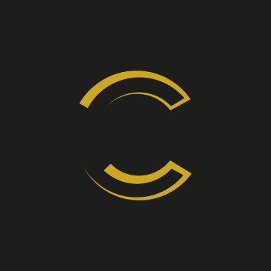 İlk C harfi tasarım logosu kavramı