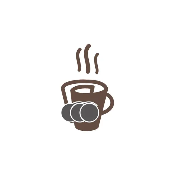 Kahve, kafe logosu şablonu