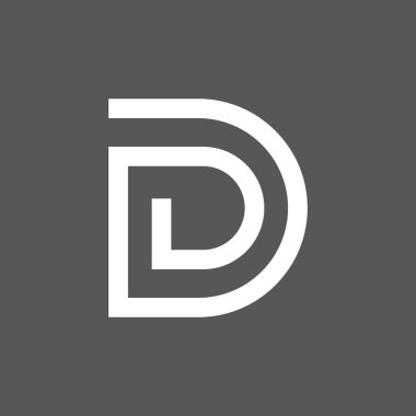 D harfi logosu ilk tasarım şablonu